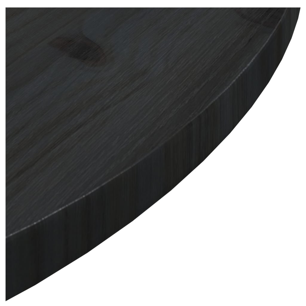 vidaXL Stolní deska černá Ø 70 x 2,5 cm masivní borové dřevo