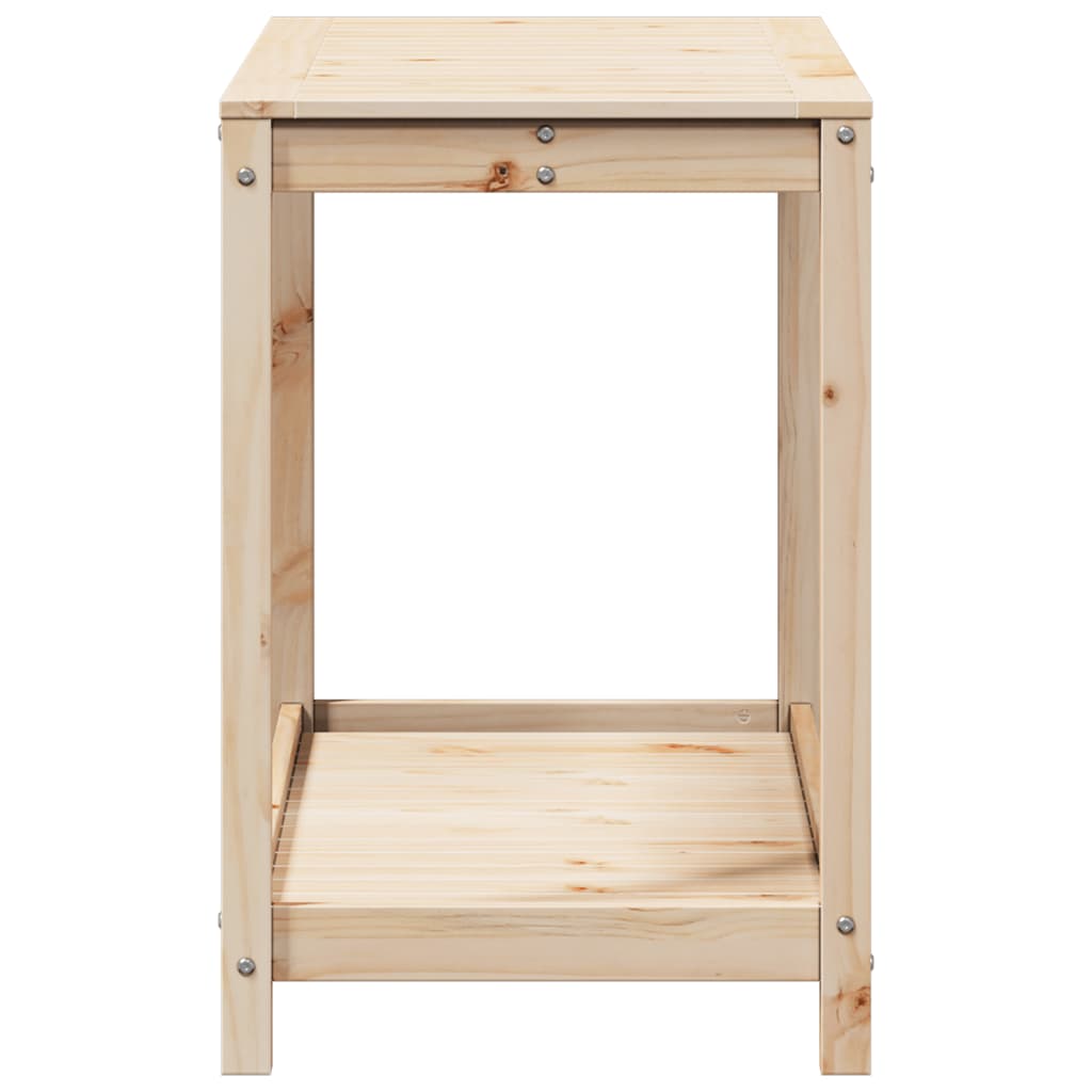 vidaXL Přesazovací stůl s policí 108 x 50 x 75 cm masivní borové dřevo