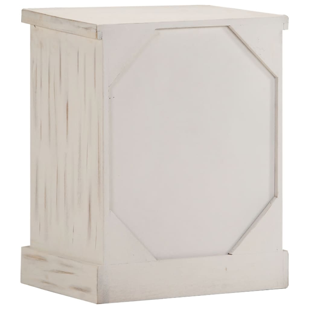 vidaXL Noční stolek bílý 40 x 30 x 50 cm masivní mangovníkové dřevo