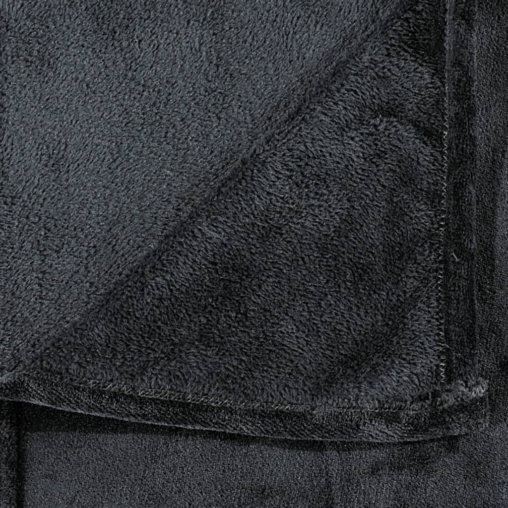 vidaXL Deka černá 130 x 170 cm polyester