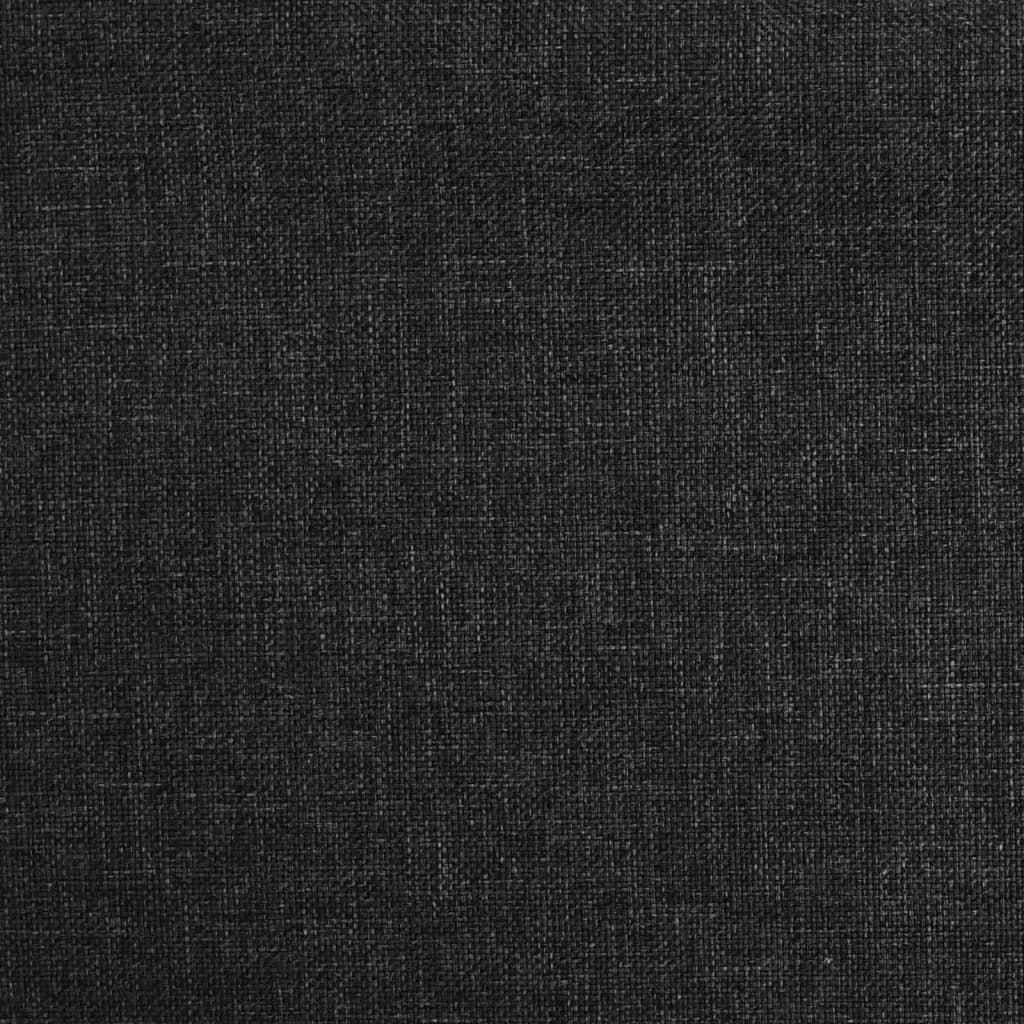 vidaXL 2místná rozkládací pohovka se 2 polštáři černá textil