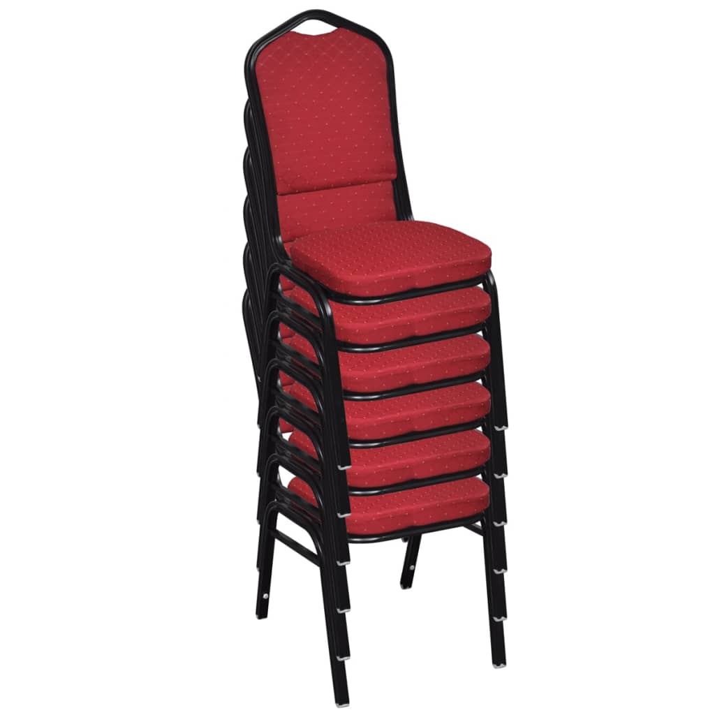 vidaXL Jídelní židle 30 ks červené textil