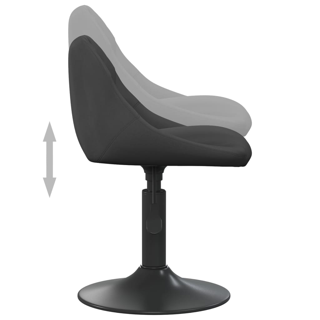 vidaXL Otočné jídelní židle 6 ks černé samet