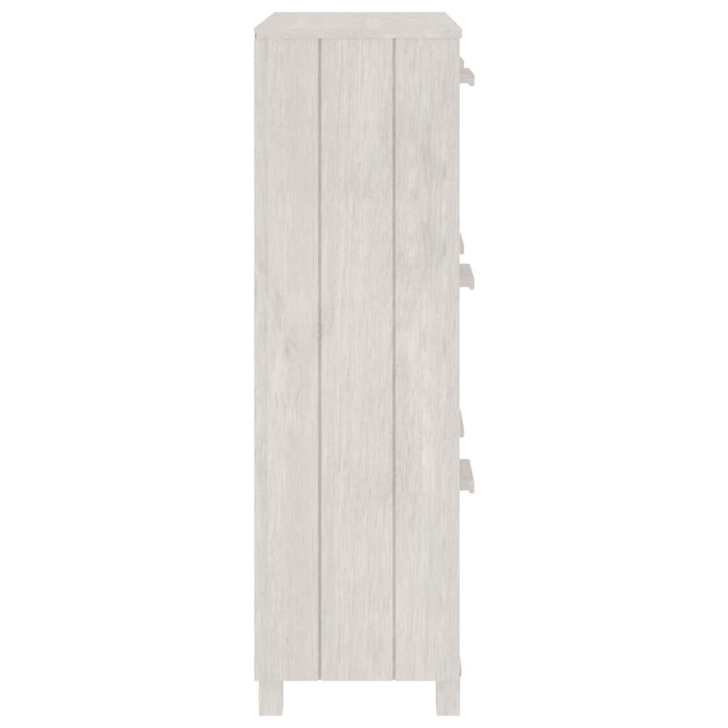 vidaXL Botník bílý 59,5 x 35 x 117 cm masivní borové dřevo