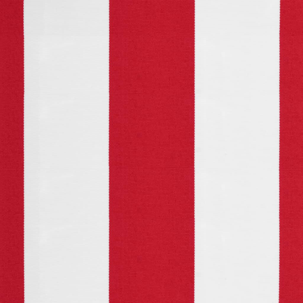 vidaXL Náhradní plachta na markýzu červené a bílé pruhy 5 x 3 m