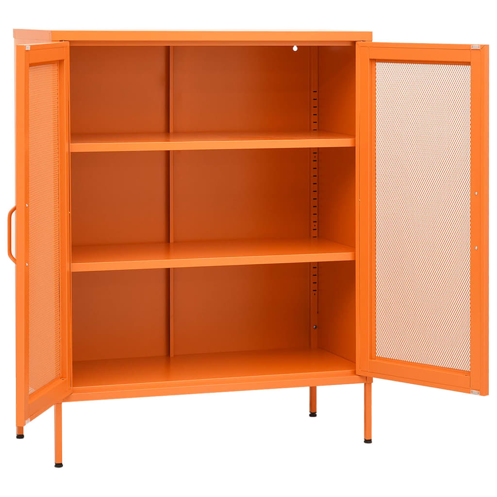 vidaXL Úložná skříň oranžová 80 x 35 x 101,5 cm ocel