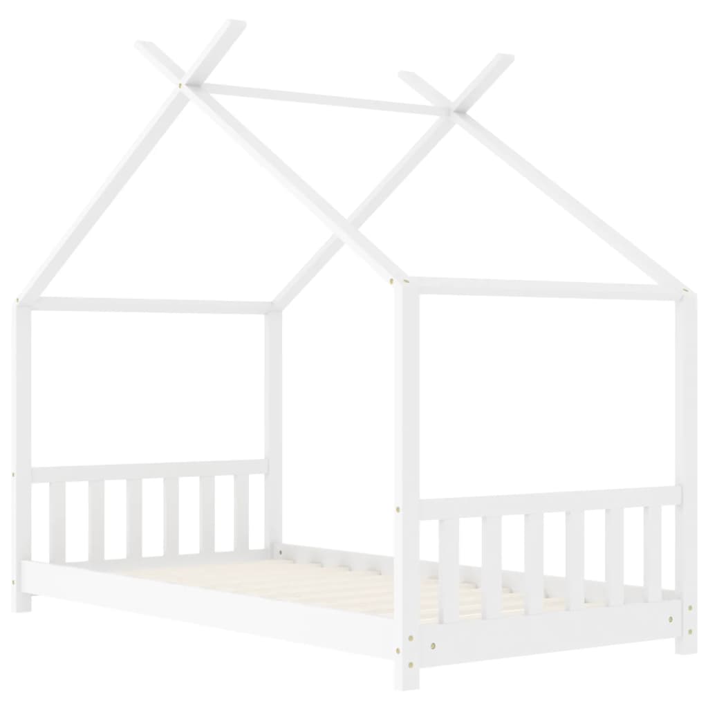 vidaXL Rám dětské postele bílý masivní borovice 80 x 160 cm