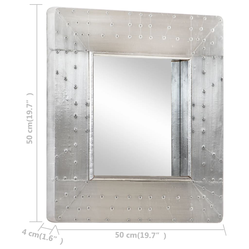 vidaXL Zrcadlo s kovovým rámem Aviator 50 x 50 cm kov