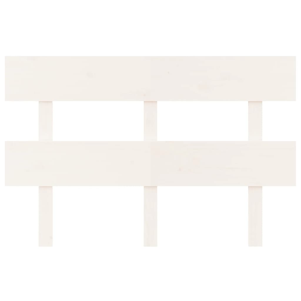 vidaXL Čelo postele bílé 124 x 3 x 81 cm masivní borovice