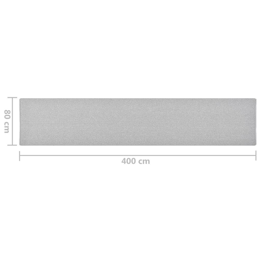 vidaXL Běhoun světle šedý 80 x 400 cm