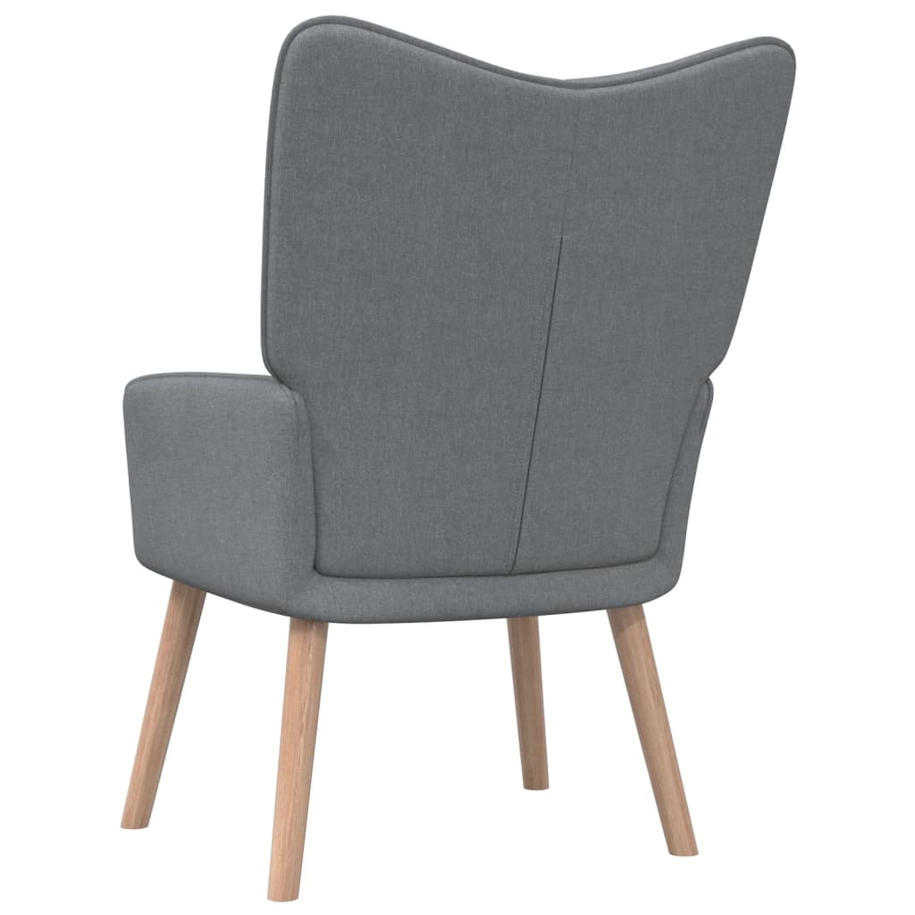 vidaXL Relaxační křeslo se stoličkou světle šedé textil