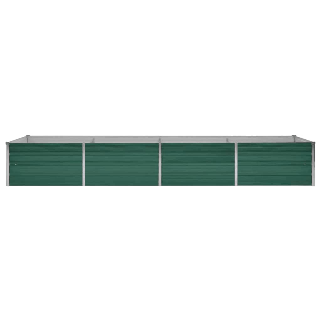 vidaXL Vyvýšený záhon pozinkovaná ocel 320 x 80 x 45 cm zelený