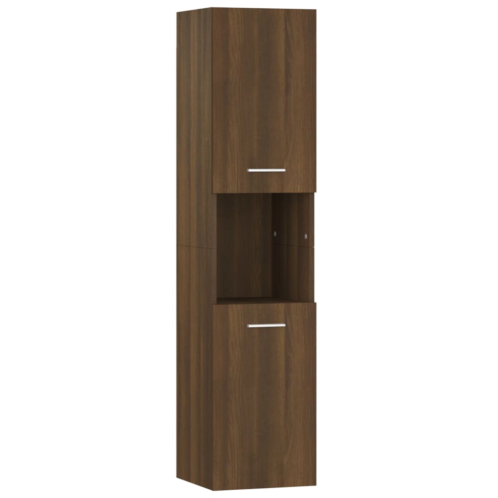 vidaXL Koupelnová skříňka hnědý dub 30 x 30 x 130 cm kompozitní dřevo