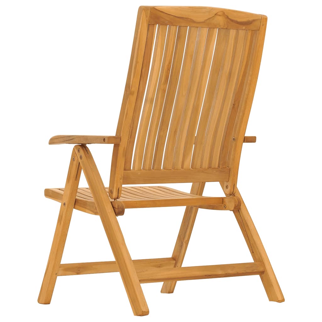 vidaXL Polohovací zahradní židle 2 ks masivní teakové dřevo