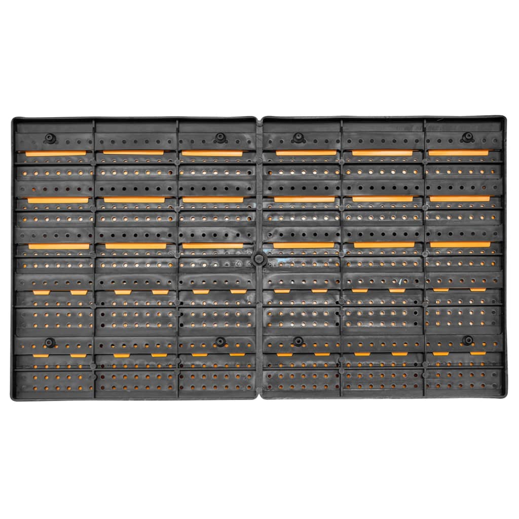 vidaXL 32dílná sada úložných boxů s nástěnnými panely žlutá a černá