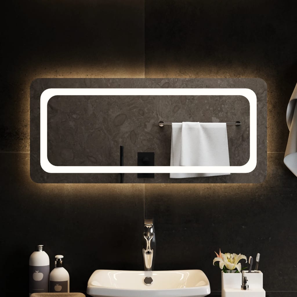 vidaXL Koupelnové zrcadlo s LED osvětlením 90x40 cm