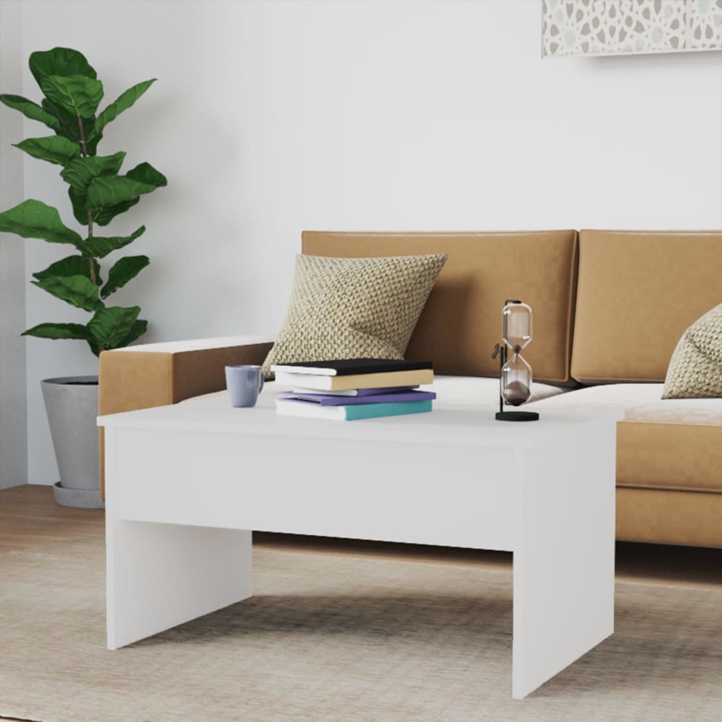 vidaXL Konferenční stolek lesklý bílý 80x50,5x41,5 cm kompozitní dřevo