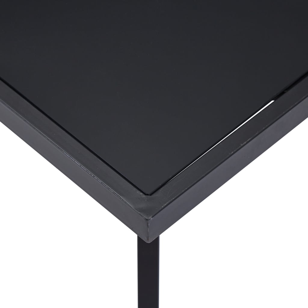 vidaXL Jídelní stůl černý 140 x 70 x 75 cm tvrzené sklo