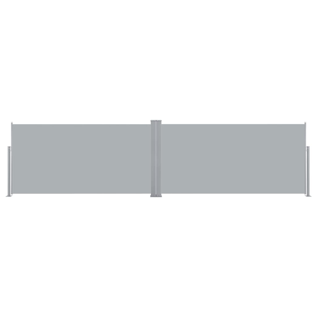 vidaXL Zatahovací postranní markýza/zástěna 160 x 600 cm šedá