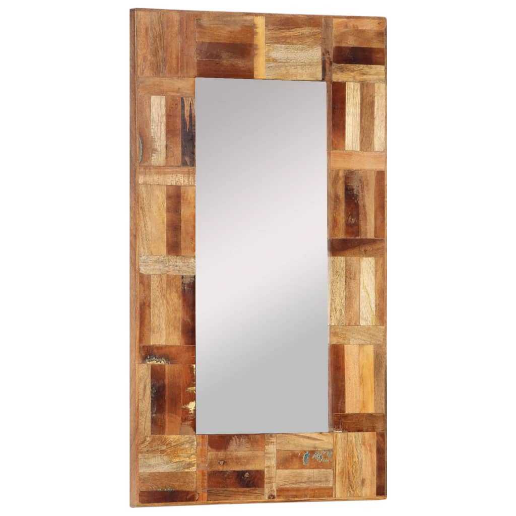 vidaXL Nástěnné zrcadlo masivní dřevo recyklované 50 x 80 cm