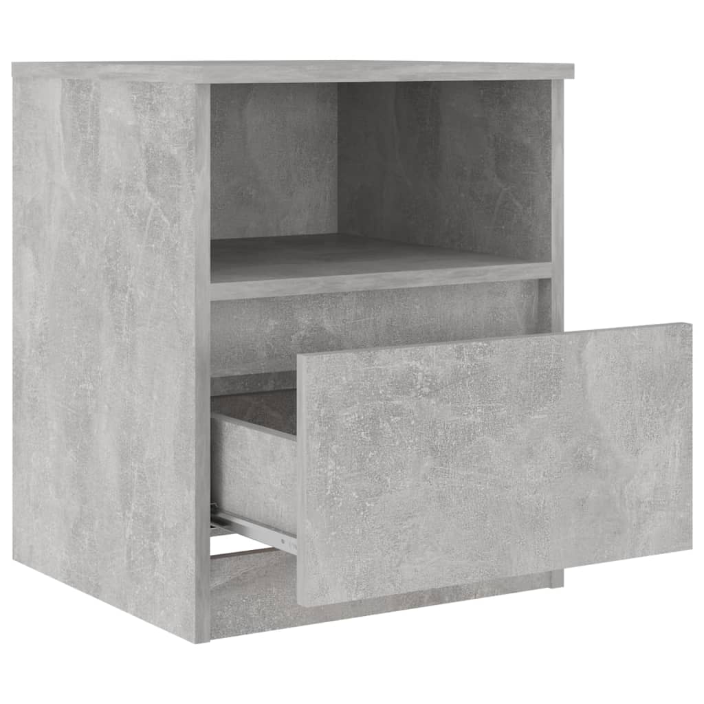 vidaXL Noční stolek betonově šedý 40 x 40 x 50 cm dřevotříska