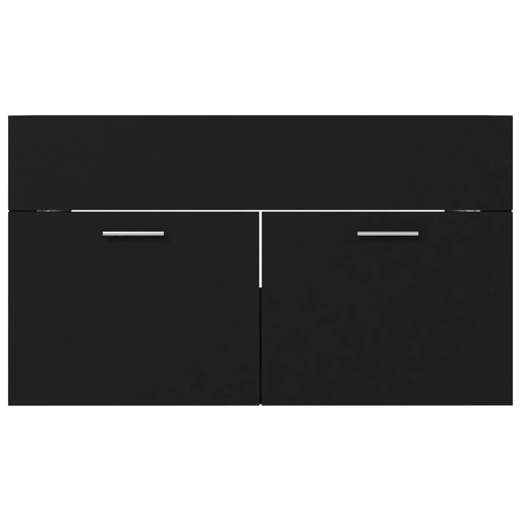 vidaXL Skříňka pod umyvadlo černá 80 x 38,5 x 46 cm dřevotříska