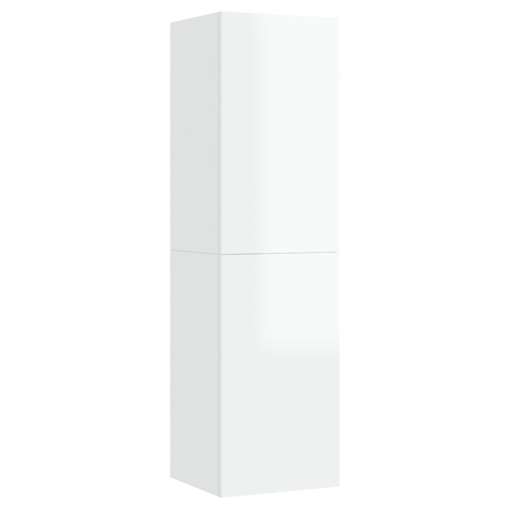 vidaXL TV stolky 2 ks bílé s vysokým leskem 30,5x30x110 cm dřevotříska