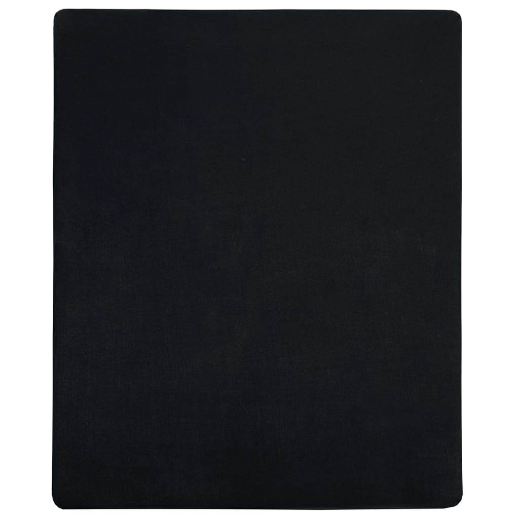 vidaXL Jersey prostěradlo černé 140x200 cm bavlna