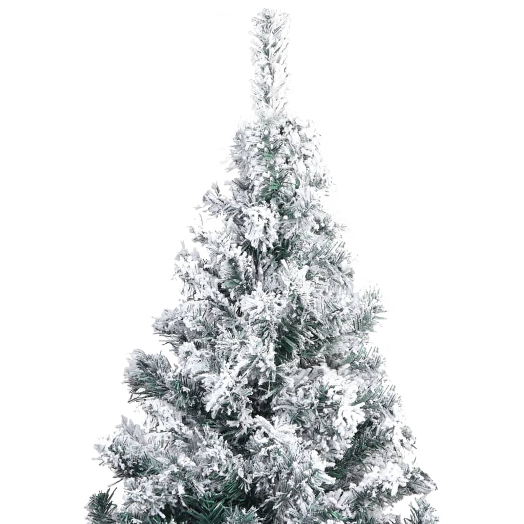 vidaXL Umělý vánoční stromek s LED a sadou koulí zelený 210 cm PVC