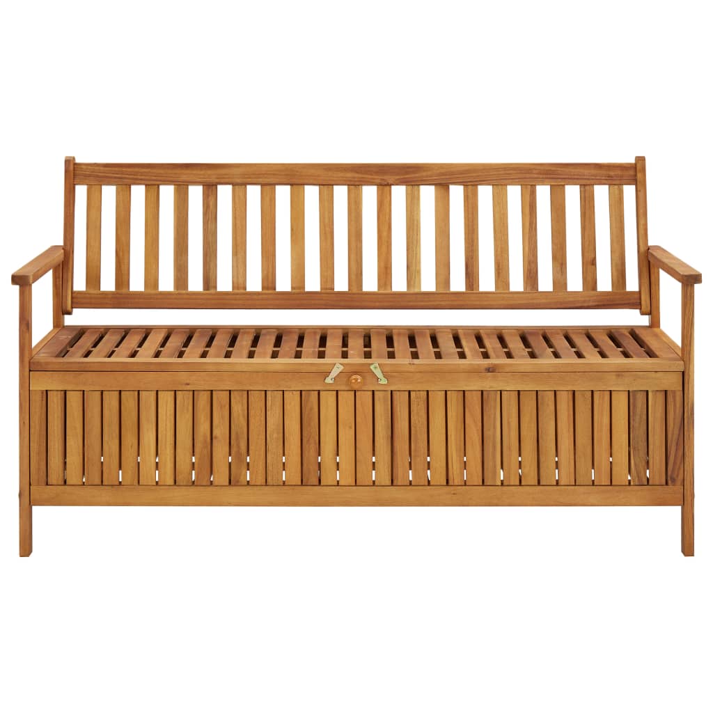 vidaXL Zahradní úložná lavice 148 cm masivní akáciové dřevo