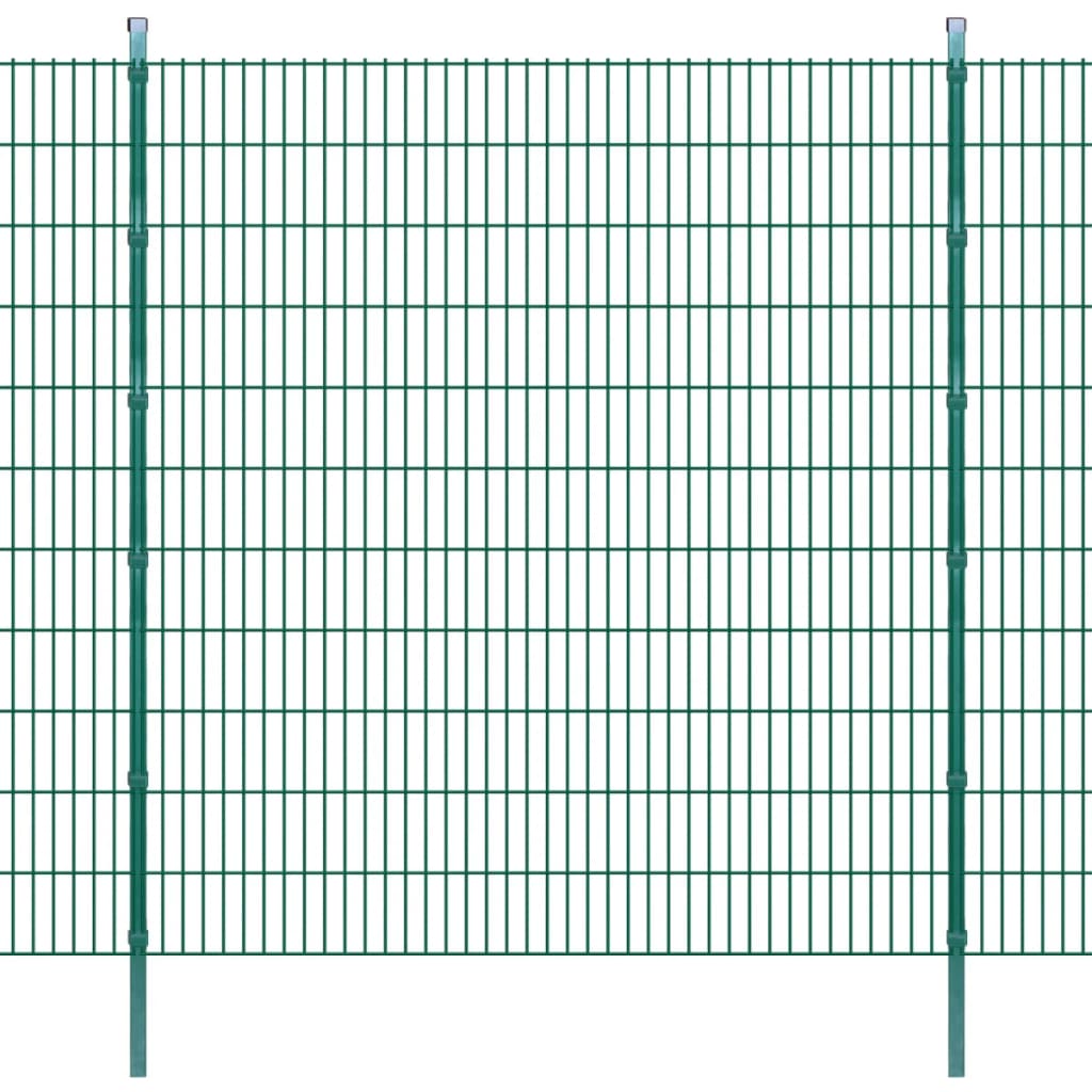 vidaXL 2D zahradní plotové dílce a sloupky 2008x2230 mm 4 m zelené
