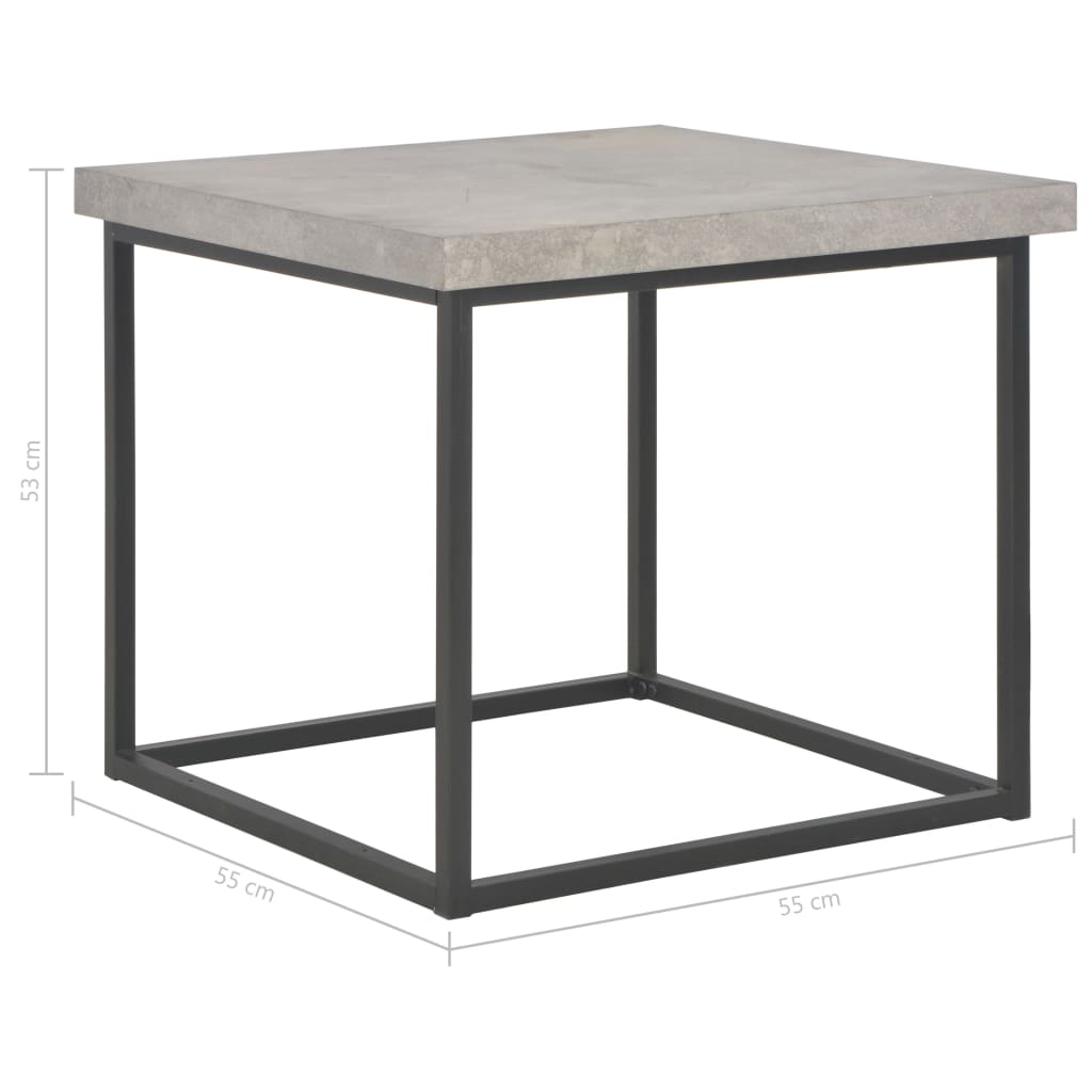 vidaXL Konferenční stolek 55 x 55 x 53 cm betonový vzhled