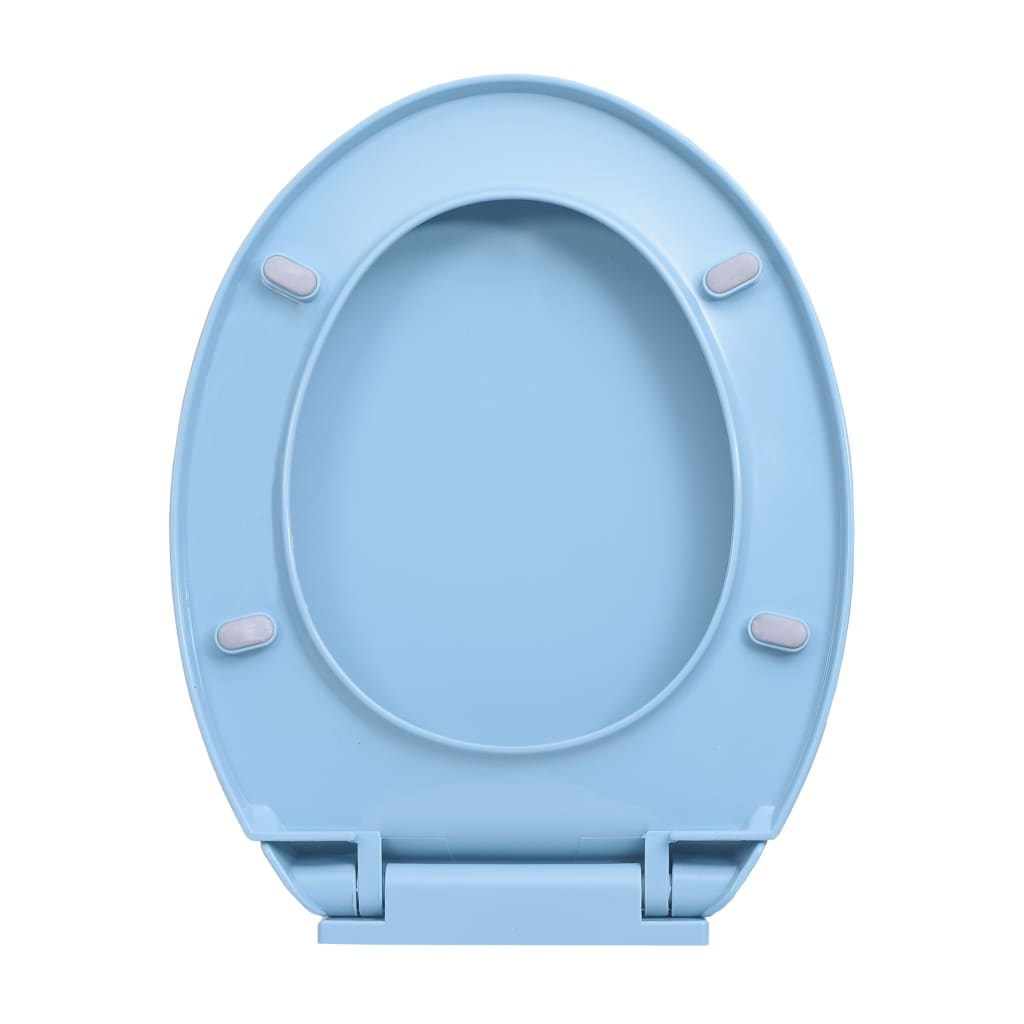 vidaXL WC sedátko s pomalým sklápěním modré oválné
