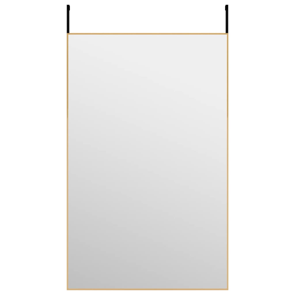vidaXL Zrcadlo na dveře zlaté 50 x 80 cm sklo a hliník