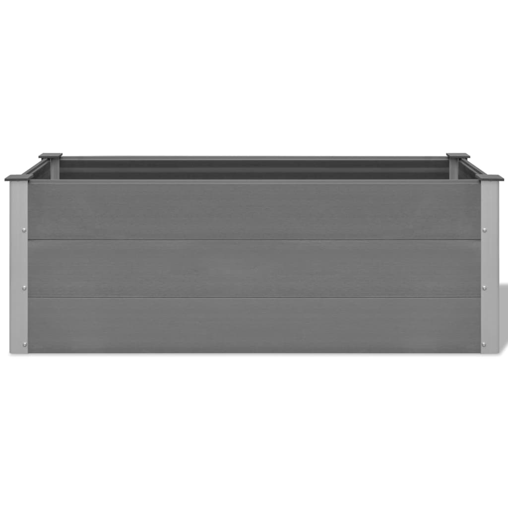 vidaXL Vyvýšený záhon dřevoplast 150 x 50 x 54 cm šedý