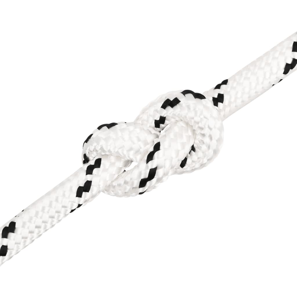 vidaXL Pracovní lano bílé 16 mm 100 m polyester