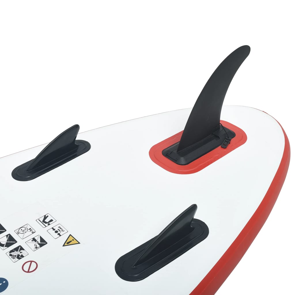 vidaXL SUP paddleboard s příslušenstvím nafukovací červenobílý