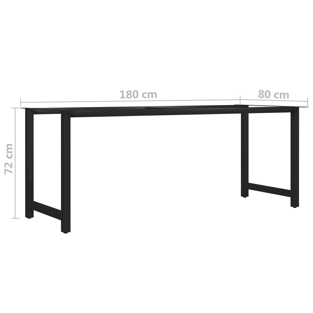 vidaXL Nohy k jídelnímu stolu ve tvaru H 180 x 80 x 72 cm