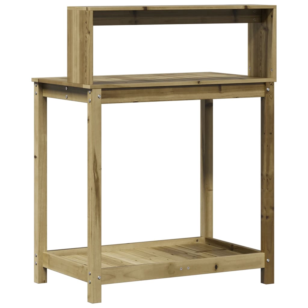 vidaXL Přesazovací stůl s policemi 82,5x50x109,5 cm impregnované dřevo