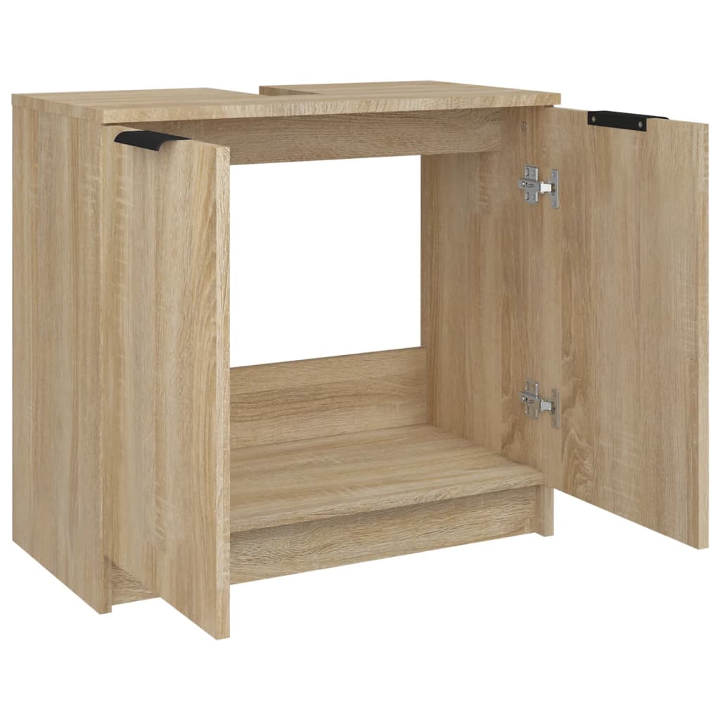 vidaXL Koupelnová skříňka dub sonoma 64,5x33,5x59 cm kompozitní dřevo