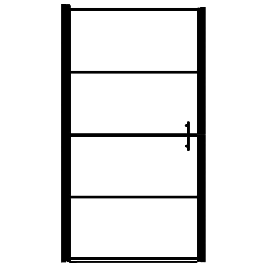 vidaXL Sprchové dveře matné tvrzené sklo 100 x 178 cm černé