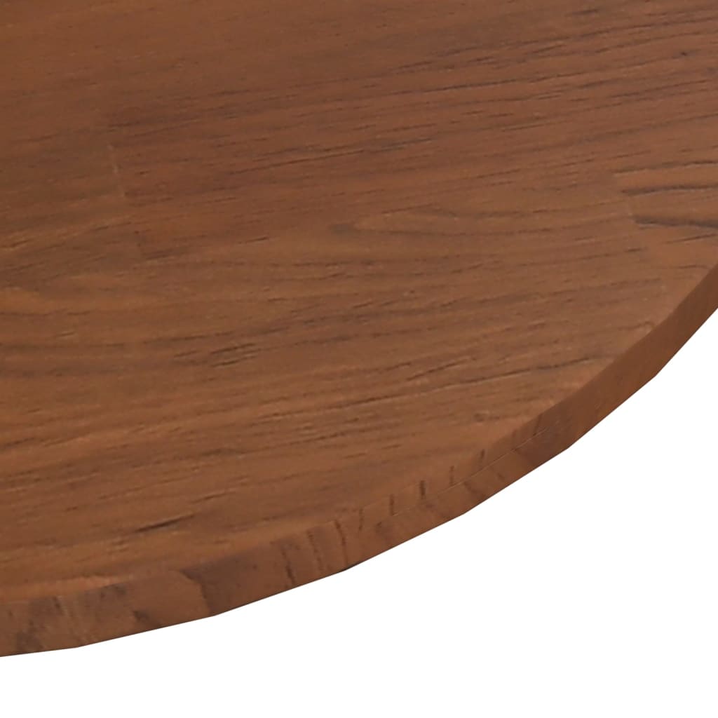 vidaXL Kulatá stolní deska tmavě hnědá Ø50x1,5 cm ošetřený masivní dub