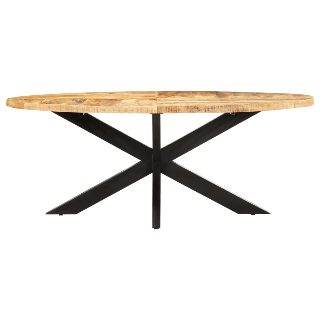 vidaXL Jídelní stůl oválný 200 x 100 x 75 cm hrubé mangovníkové dřevo