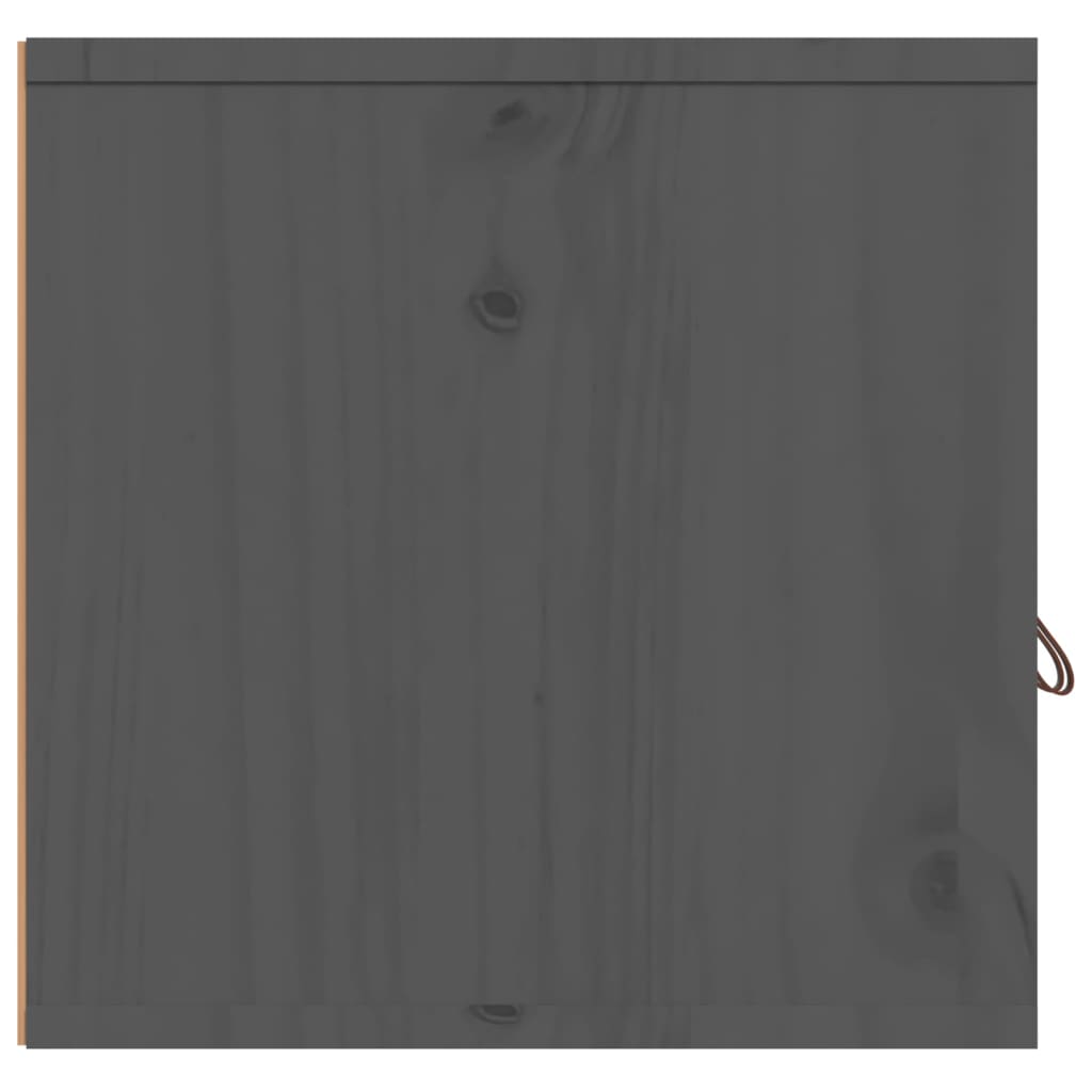 vidaXL Nástěnná skříňka šedá 80 x 30 x 30 cm masivní borové dřevo