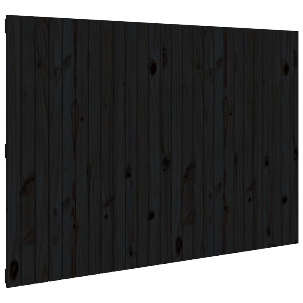 vidaXL Nástěnné čelo postele černé 166x3x110 cm masivní borové dřevo