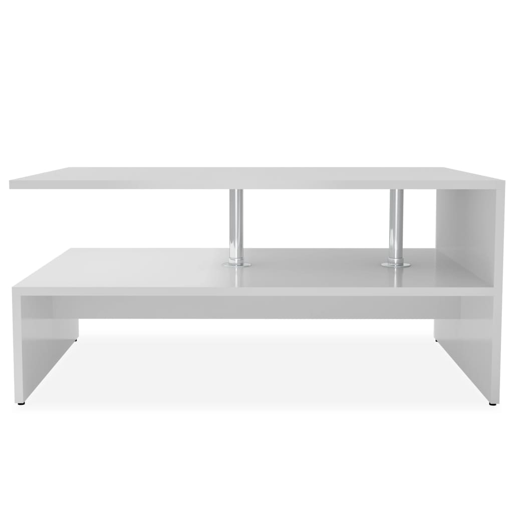 vidaXL Konferenční stolek dřevotříska 90x59x42 cm bílá