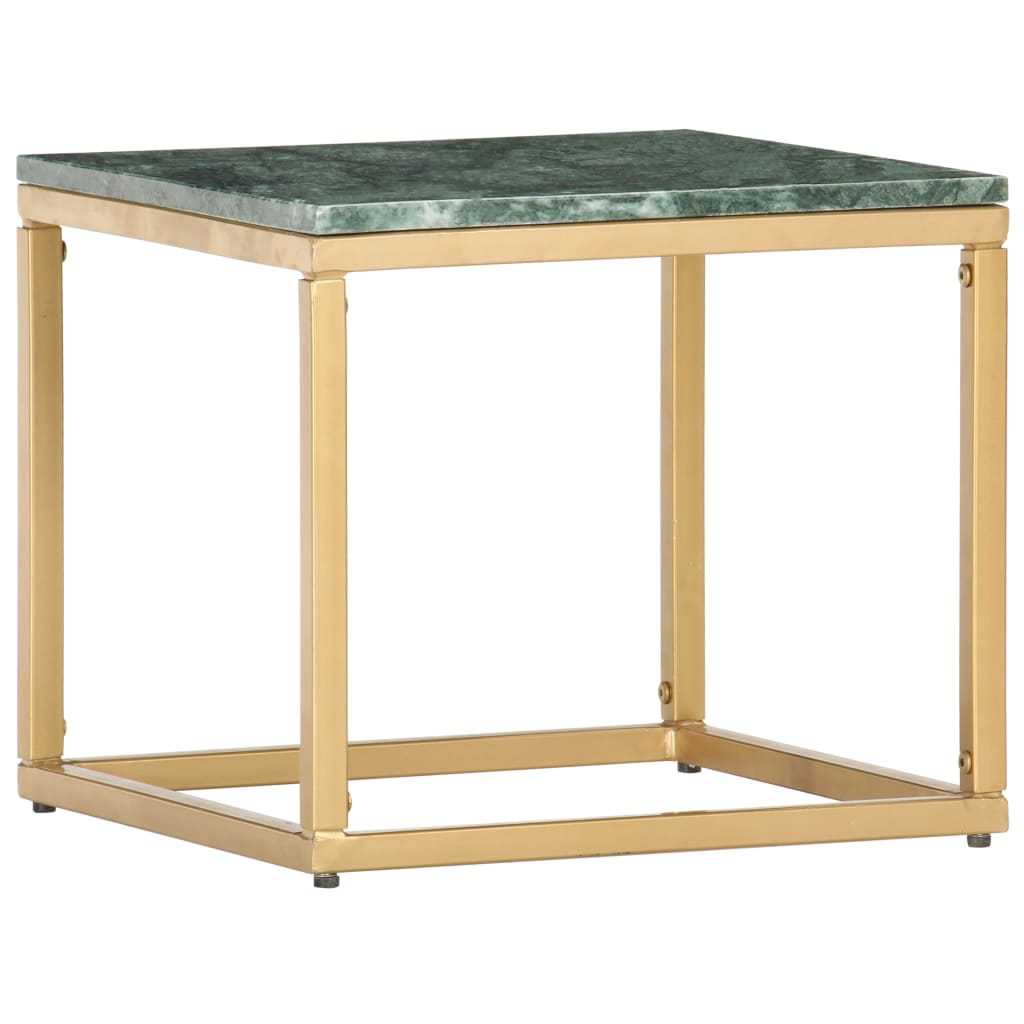 vidaXL Konferenční stolek zelený 40x40x35cm pravý kámen mramorový vzor