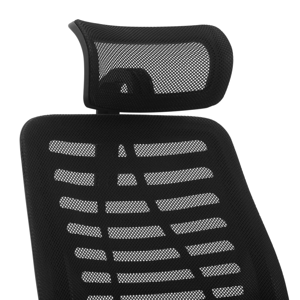 325498 vidaXL Swivel Office Chair Black Mesh Fabric