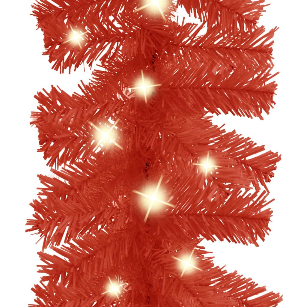 vidaXL Vánoční girlanda s LED světýlky 5 m červená
