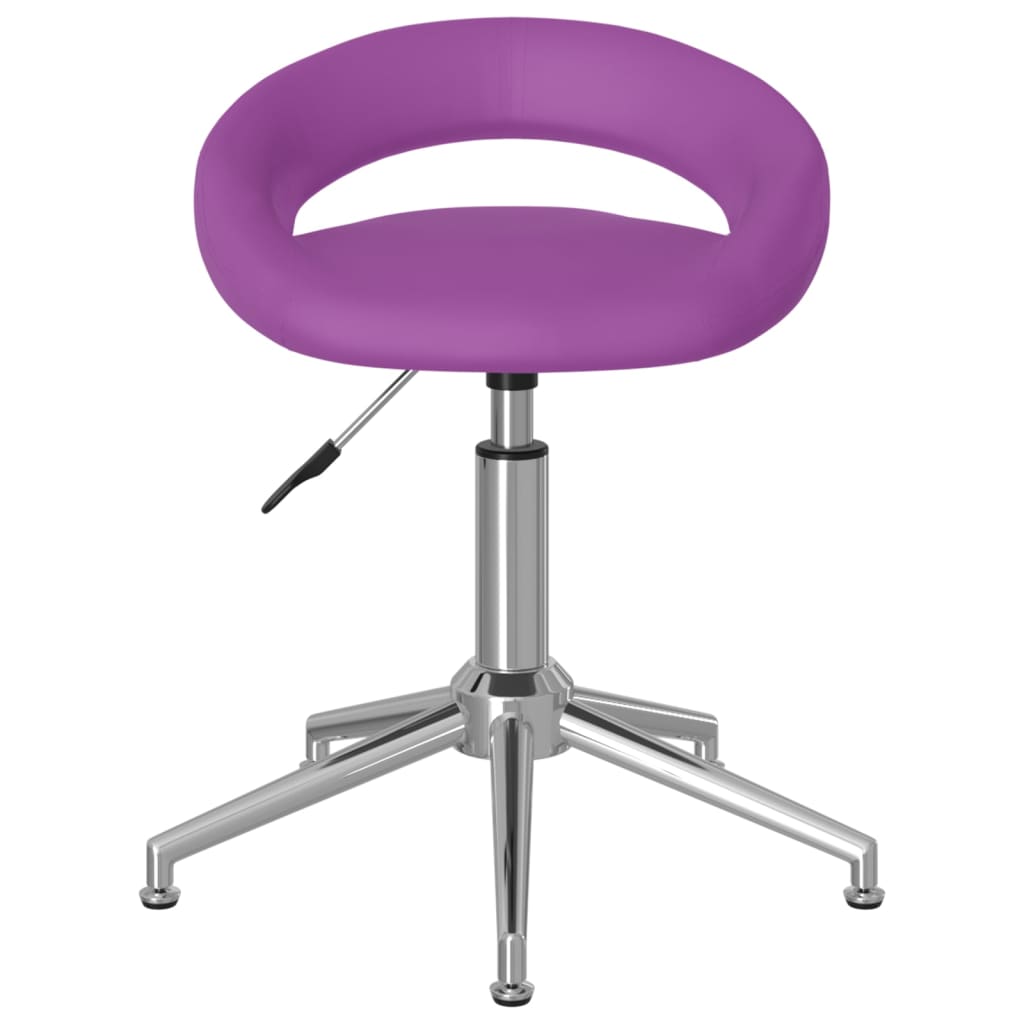 vidaXL Otočné jídelní židle 2 ks fialové umělá kůže
